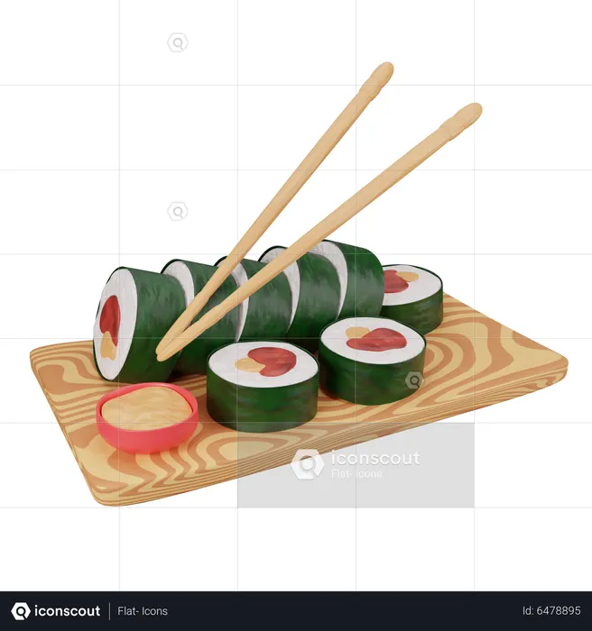 Sushi  3D Icon