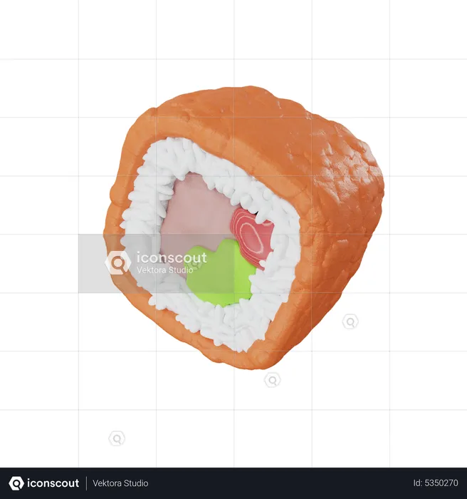 Sushi  3D Icon