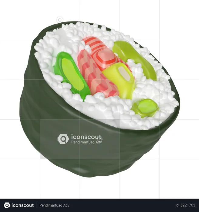 Sushi  3D Icon