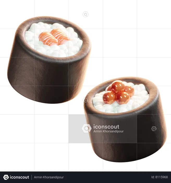 Sushi  3D Icon