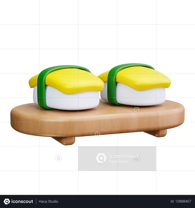 Sushi Rolle  3D Icon