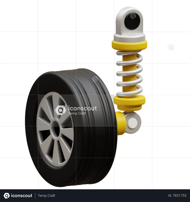 Suspensão do carro  3D Icon