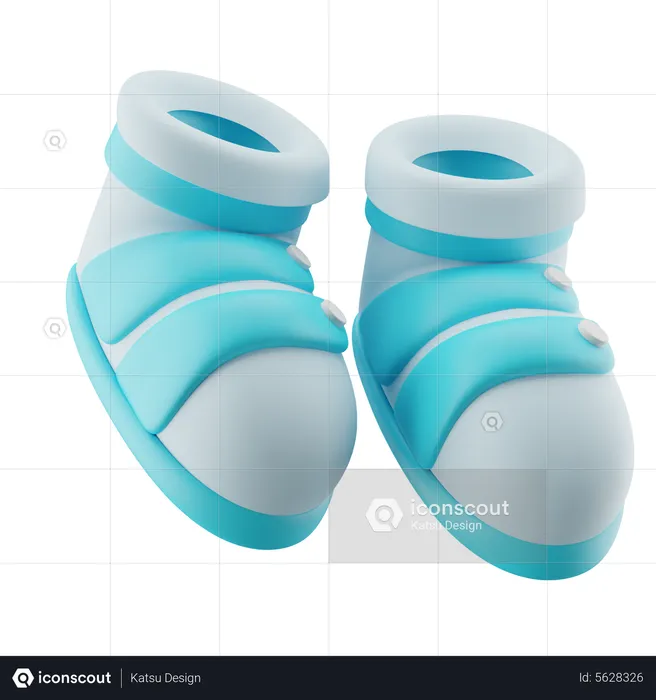 Süße Babyschuhe  3D Icon