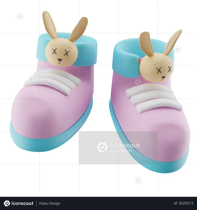 Süße Babyschuhe  3D Icon