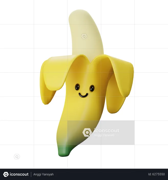 Süße Banane  3D Icon