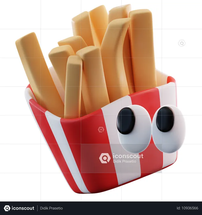 Süße Pommes Frites  3D Icon