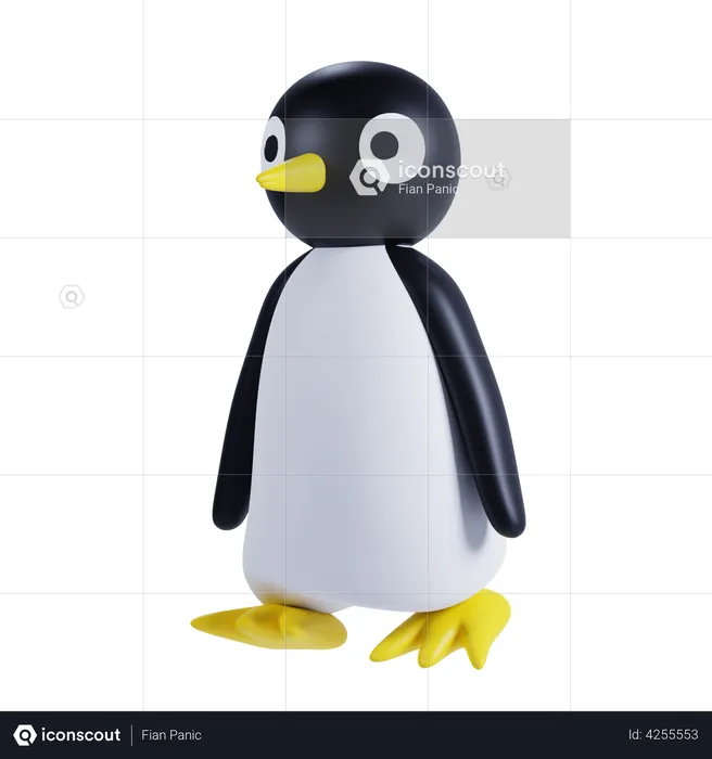 Süßer Pinguin  3D Illustration