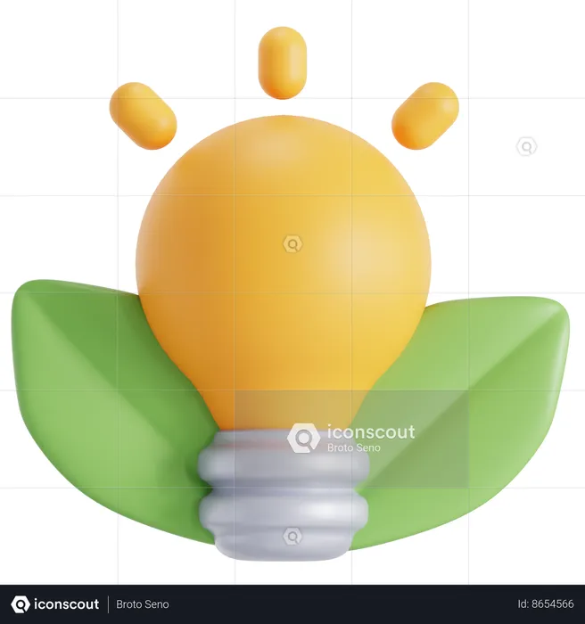 Sustainable electricity  3D Icon