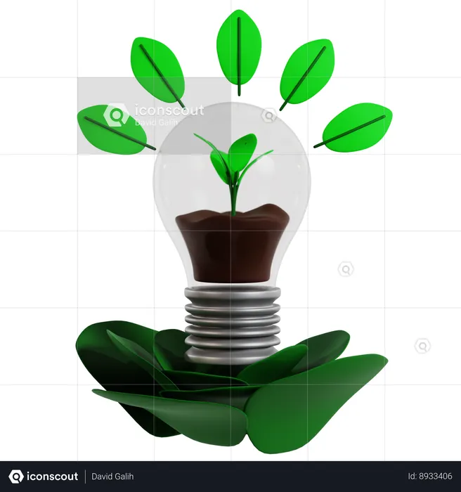 Sustainable Energy  3D Icon