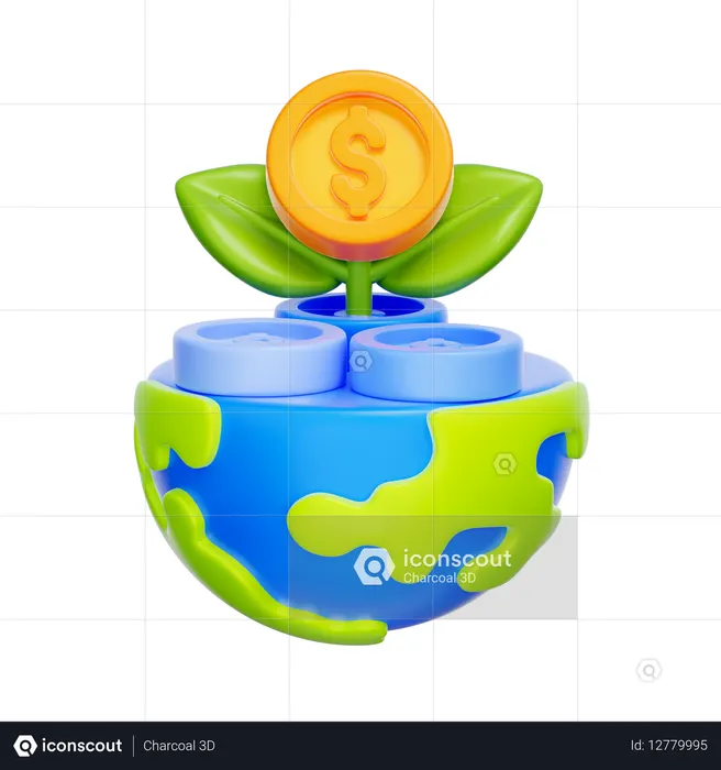 Sustainable Strategy  3D Icon