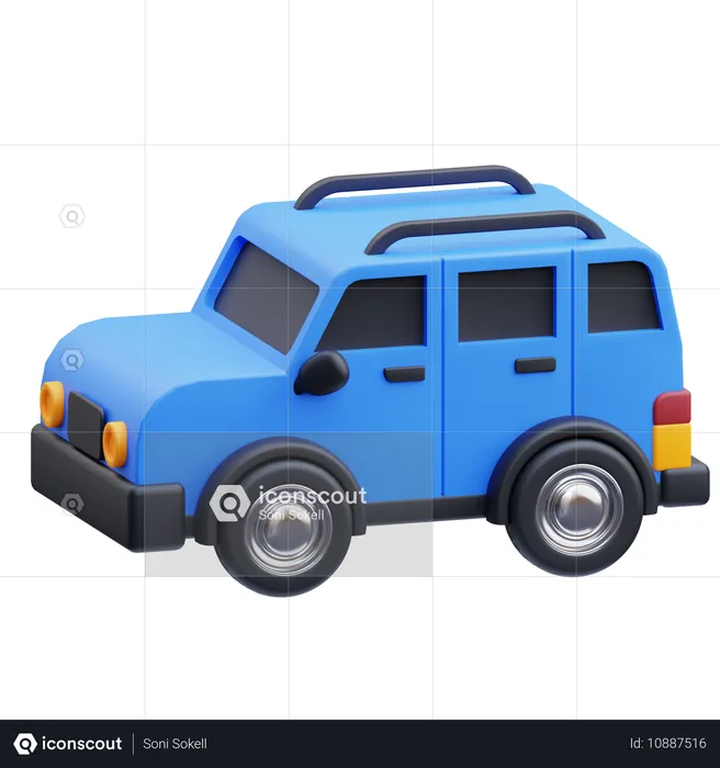 SUV 자동차  3D Icon