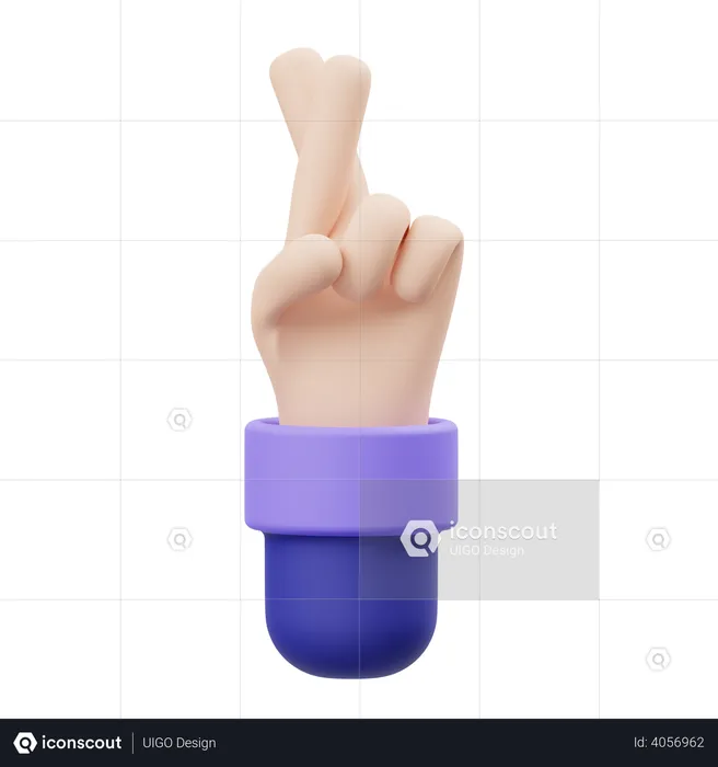 Swear Hand Gesture  3D Illustration