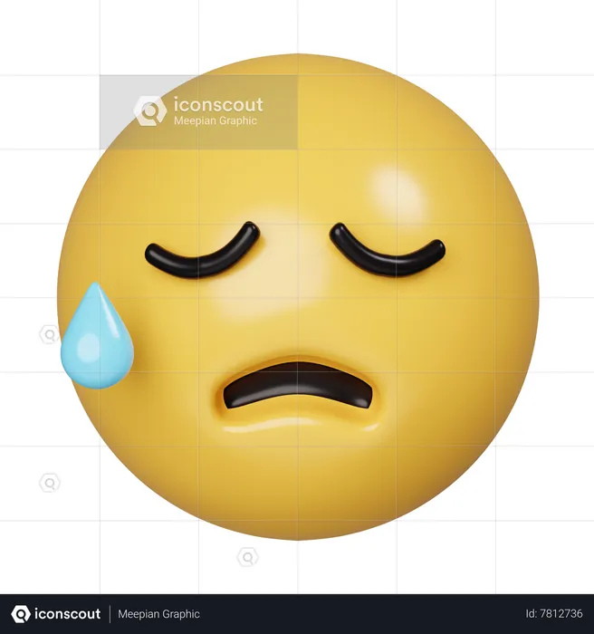 Sweat Emoji 3D Icon