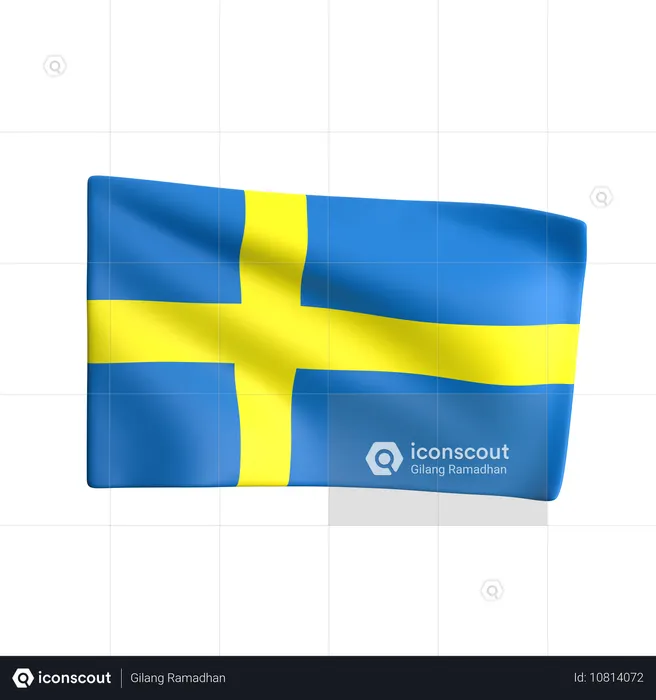 Sweden Flag 3D Icon
