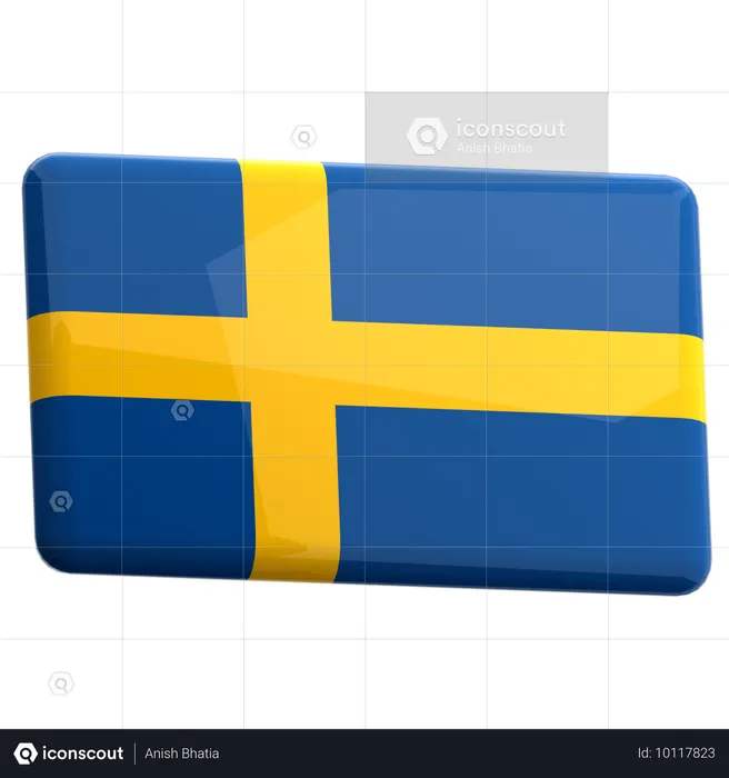 Sweden Flag 3D Icon