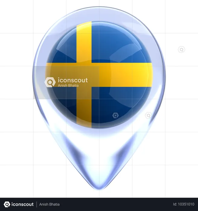 Sweden Flag 3D Icon
