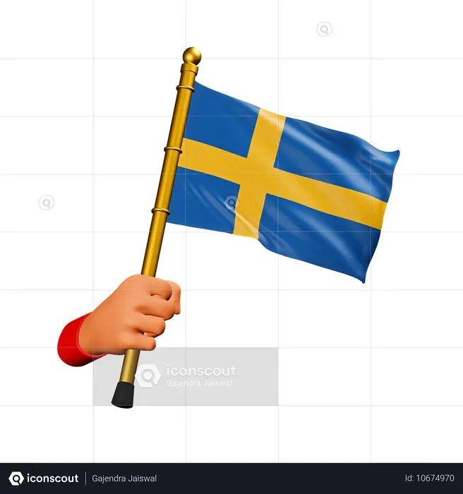 Sweden Flag Flag 3D Icon