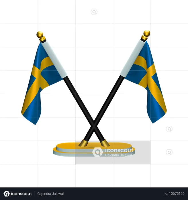 Sweden Flag Flag 3D Icon