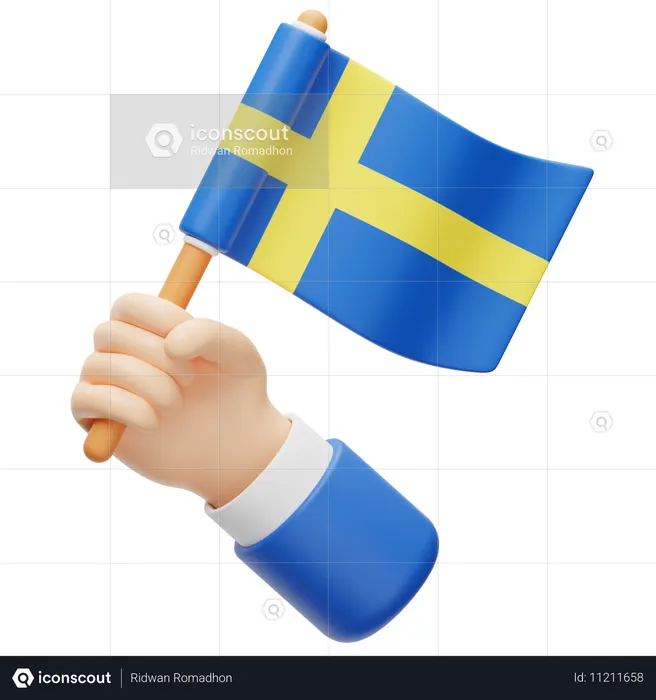 Sweden Flag Flag 3D Icon