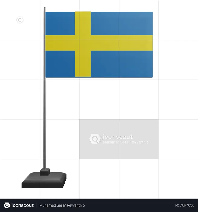 Sweden Flag Flag 3D Icon