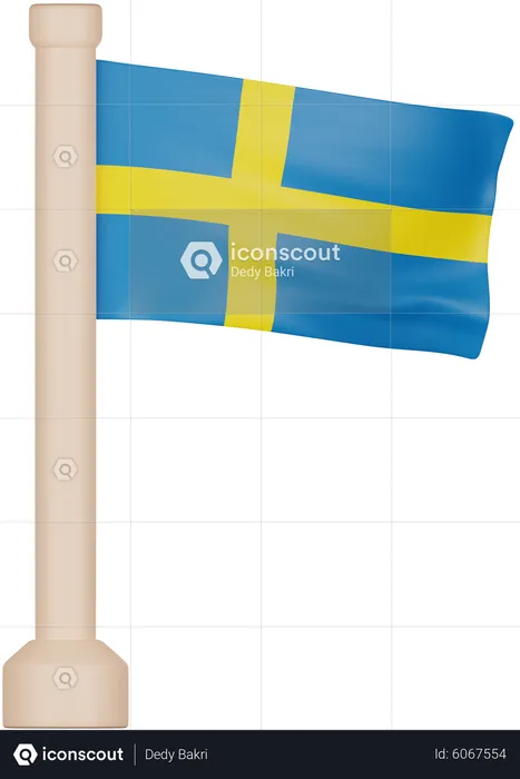 Sweden Flag Flag 3D Icon