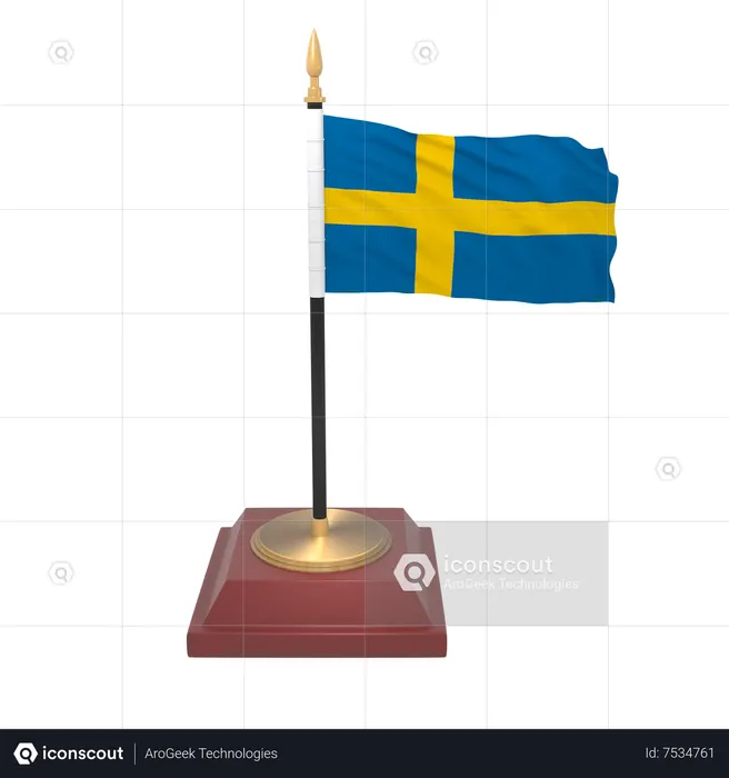 Sweden flag Flag 3D Icon