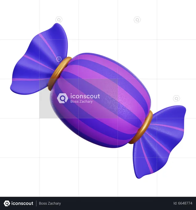 Sweeat Purple Candy  3D Icon