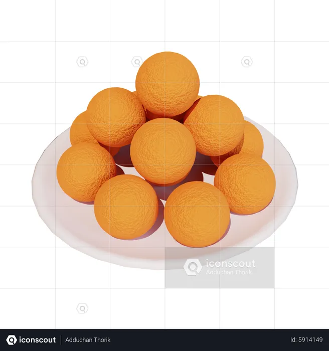 Sweet Potato Ball  3D Icon