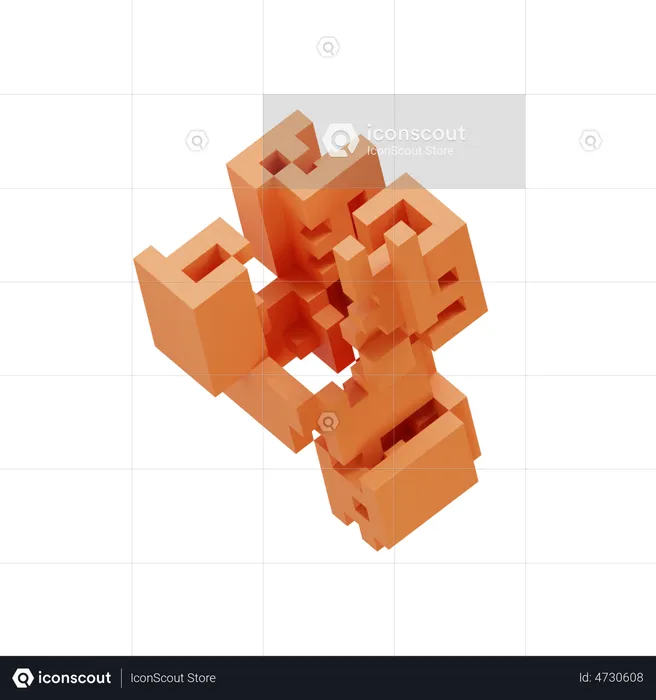 Sweet Potato Cell Fracture  3D Icon