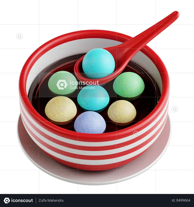 Sweet Rice Ball  3D Icon