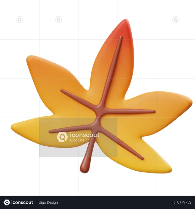 Sweetgum Leaf  3D Icon