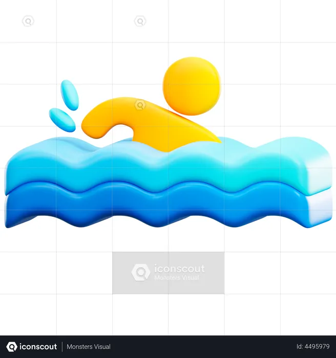Swimmer  3D Illustration