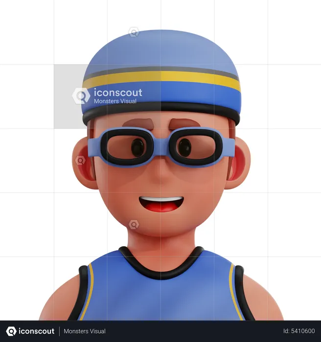 Swimmer Player  3D Icon