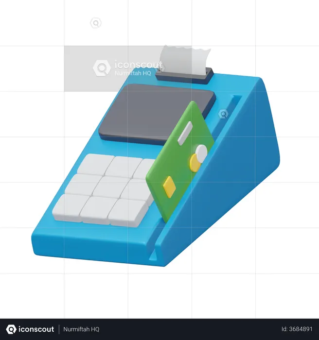 Swipe Machine  3D Icon