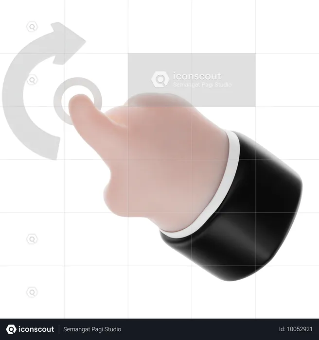 Swipe Right Hand Gesture  3D Icon