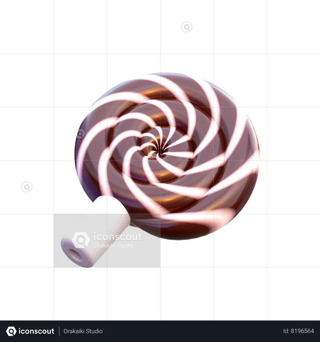 Swirl Lollipop  3D Icon