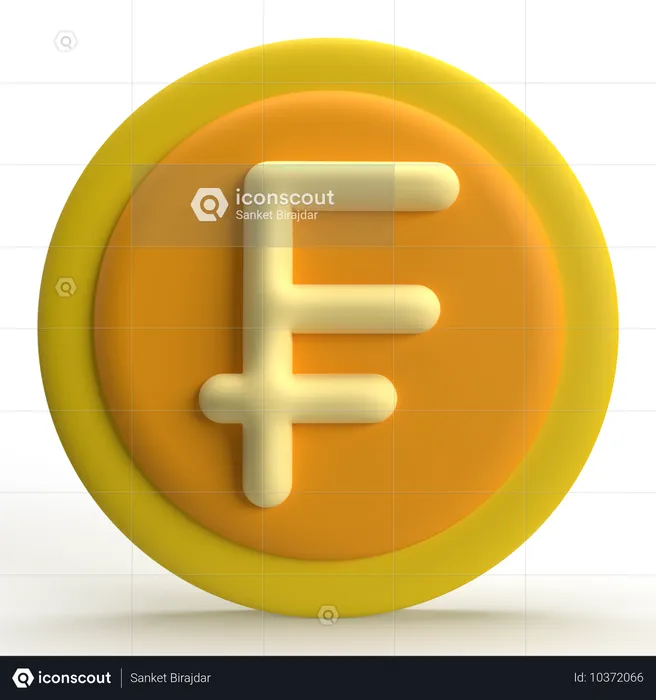 Swiss Franc  3D Icon