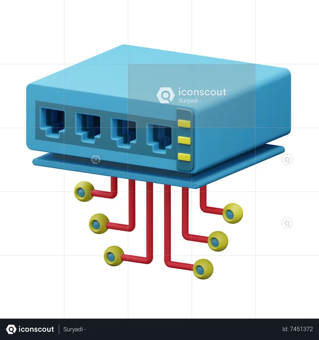 Switch Hub  3D Icon