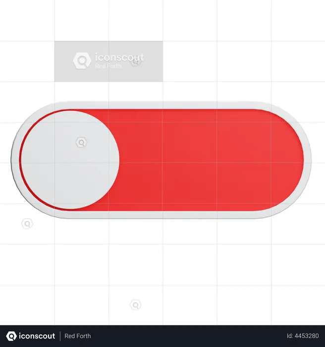 Switch Off Button  3D Illustration
