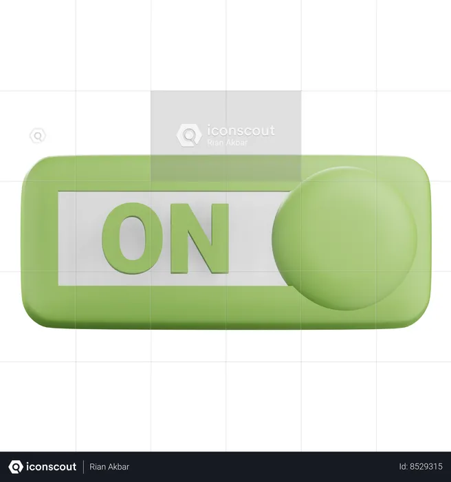 Switch On  3D Icon