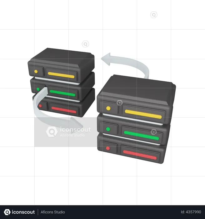 Switch Server  3D Illustration