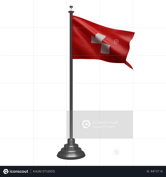 Switzerland flag  3D Illustration