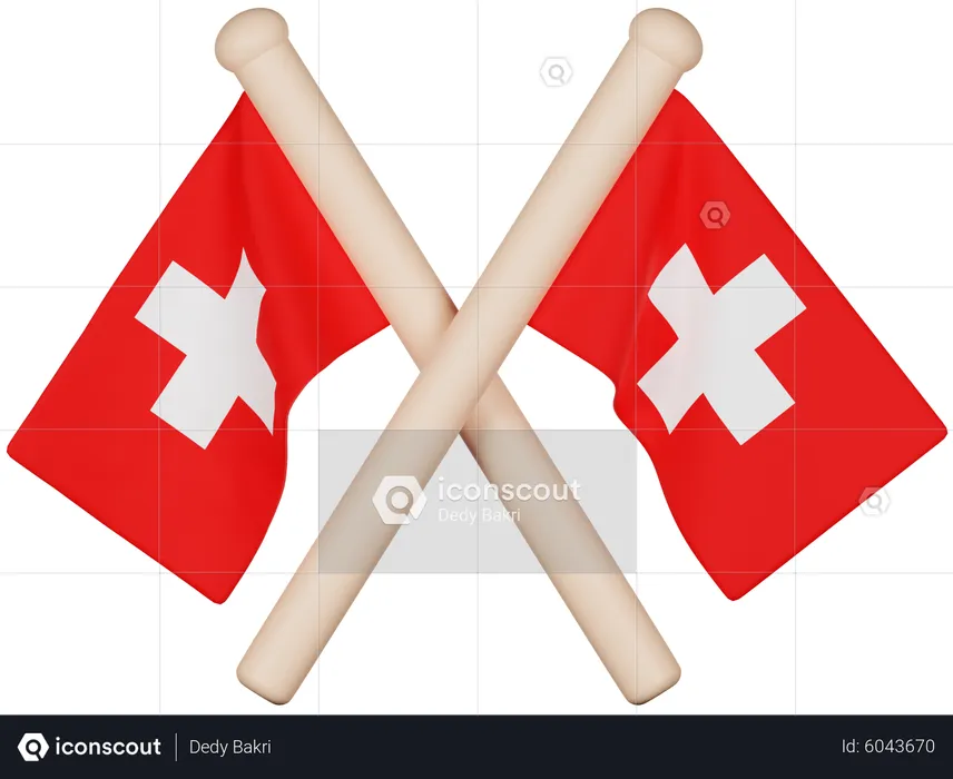 Switzerland Flag Flag 3D Icon