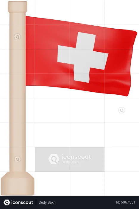 Switzerland Flag Flag 3D Icon