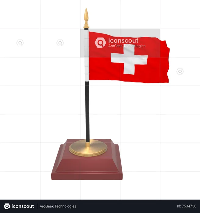 Switzerland flag Flag 3D Icon