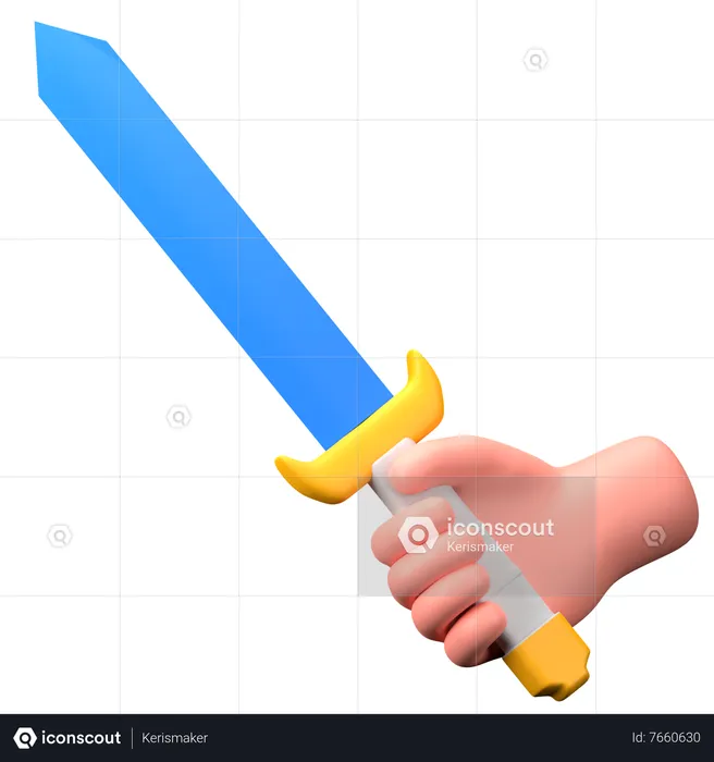 Sword Holding  3D Icon