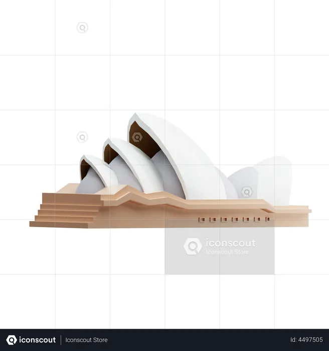 Sydney opera house  3D Illustration