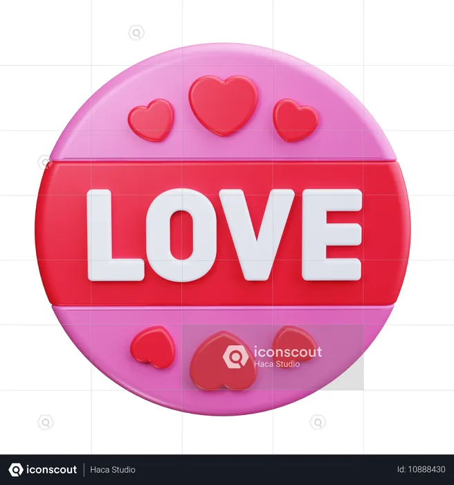 Symbole d'amour  3D Icon