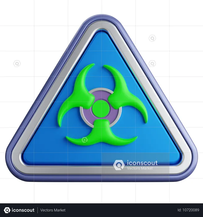 Symbole de danger biologique  3D Icon