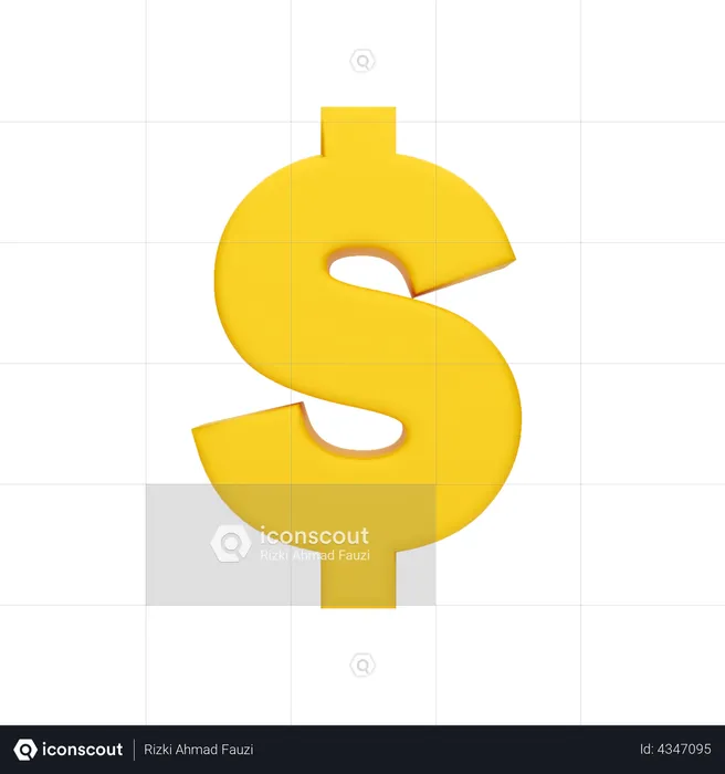 Symbole du dollar  3D Illustration